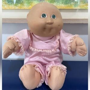 Cabbage Patch Kids CPK Preemie Baby Doll Green Eyes Vintage 80s Xavier Roberts